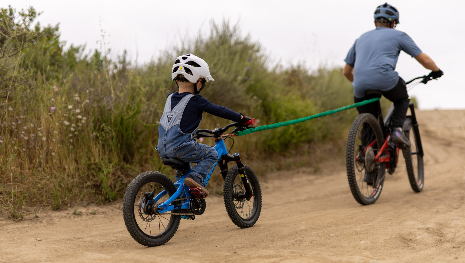 Mountain biking with online kids